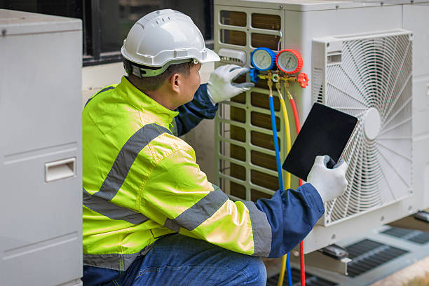 Professional Hvac technician working in Far Hills, NJ